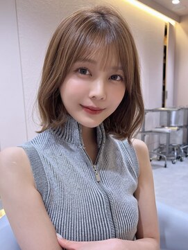 サンド ミュウ 横浜店(sand mieu) ボブディオリーブベージュ髪質改善縮毛矯正フェイスレイヤー