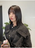 チョコカラー/顔まわりレイヤー/切りっぱなし