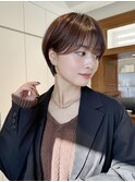 ショート/小顔/ニュアンスパーマ/黒髪/ネビージュ[原宿]