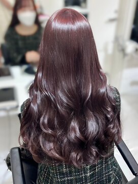 ランテルディ 渋谷(LANTERDIT) バイオレットカラー パープル 韓国風ヘア ヨシンモリ ロング