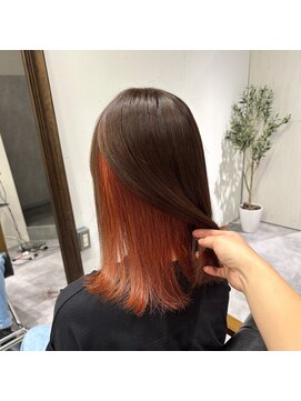 ジードットヘアー(g.hair) inner color×orange
