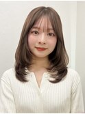簡単スタイリング/伸ばしかけヘア/小顔ヘア/ブリーチなしカラー