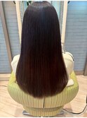 小顔レイヤーロブヘアウルフカットブリーチなしココアブラウン