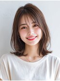 前髪顔まわりカット/外ハネボブ/丸みボブ/ショートボブ