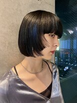 リベルタ 下北沢(liberta)&nbsp;ポイントブルーx黒髪ボブ