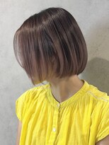 ラック(LUCK)&nbsp;スモーキーピンク/バレイヤージュ/ケアブリーチ/似合わせカット