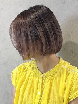 ラック(LUCK) スモーキーピンク/バレイヤージュ/ケアブリーチ/似合わせカット