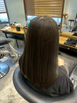 ヘアリゾート粋 トゥジュ 池袋東口店(tujuh) 透明感カラー/ダークブラウン/セミロング