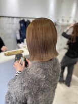 ビューバイネオリーブ 用賀店(Beau'r by neolive)&nbsp;ストレートパーマ縮毛矯正ダークパープル夏ミルクブラウン[用賀]