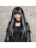 毛量少なめセミロングの方♪ハイライト風♪暗髪40枚+ハイライト20枚60枚♪