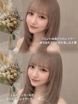 ラビス クローバー(Lovis clover)&nbsp;透明感カラー/レイヤーカット/ブリーチなしダブルカラー/熊谷