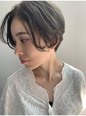 くせ毛 ショートボブ マットアッシュ 前下がり
