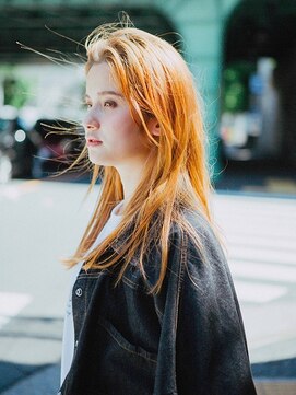 プロデュース 相模原店(Produce) センターパート♪ヌーディーカラー☆サラツヤロング