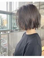 バリー(VALLEY)&nbsp;【VALLEY hair care &spa】切りっぱなしボブ×グレージュ