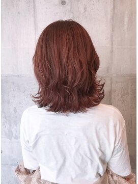 エンリッチヘア(enrich hair) ボブ×バーガンディ　外ハネスタイリング　髪質改善