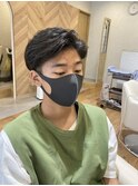 アップバング×ツーブロ
