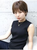 天神【BIRTH】大人かわいい耳かけショート×マロンベージュ　2