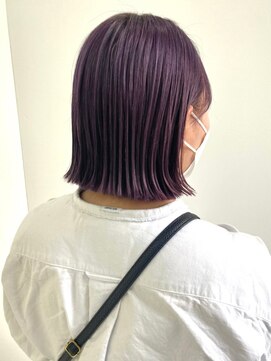 ゲーム 下北沢(GAME) ショートボブ/アッシュパープル/くすみカラー/髪質改善/下北沢
