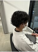 センターパート波巻パーマ♪♪♪