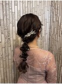 ヘアセット ヘアアレンジ 編み下ろし