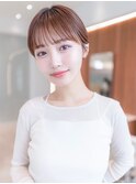 20代30代ショートボブ顔まわりレイヤーワイドバング小顔