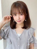 ★くびれヘアデジタルパーマチェリーブラウン
