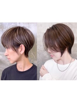 《ハイライト×小顔ショート》の相性が抜群◎お顔の黄金比に導きます！髪質改善で髪のお悩みも解決♪