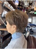 ミセス　50代60代　ショートパーマスタイル