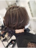 ショートボブ×アッシュブラウン