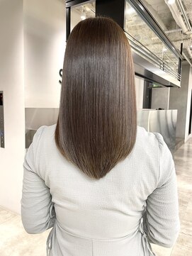 サロウィン 池袋(SALOWIN) アッシュベージュ × 美髪ストレート × 髪質改善 #315