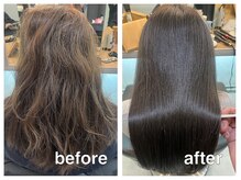 【こだわり1】髪質やダメージに合わせたPH,薬剤コントロールで理想の髪質改善ストレートを実現します。 