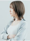 外ハネくびれミディ20代30代◎前髪なし大人韓国風レイヤー赤羽