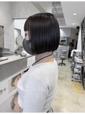 ◎gray beige mini bob / 髪質改善カラー