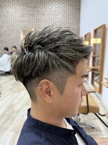 ピークスヘア(peaks hair)&nbsp;メンズハイライト メッシュ 細かめハイライト メンズカット 堀江