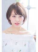 大人可愛いひし形ショートボブ