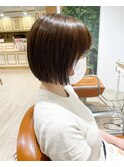 切りっぱなしパツッとボブ
