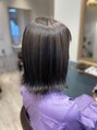 ヘアーサロン キー(Hair salon key) ブリーチハイライトを入れ、ブルー系を被せて退色を楽しむ♪