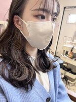 シャトン(chaton) インナーカラー☆ホワイトグレー