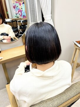 ウェルク(welc) イメチェンスタイルハッシュカット似合わせカットレッドブラウン