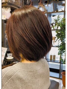 美容室 スピリチュアル ハート(SPIRITUAL HEART) 手で乾かすだけ♪ワイン系白髪染め&ボブ