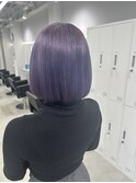 ラベンダー×ボブ