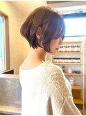 ひし形小顔◎顔周りレイヤーカット/前下がりショートボブ[与野]