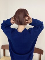 ウッド(uood) ピンクベージュカラーとボブ