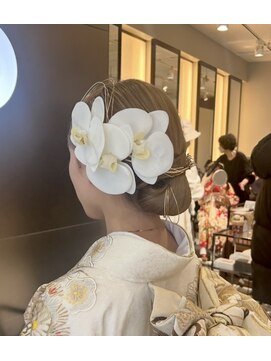 ラボー ノースプラザ店(LA'BO) 成人式ヘア　つるんとシニョン