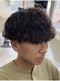 熊本 波巻きパーマ マッシュ ツーブロック MEN'S STYLE