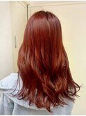 【ブリーチなしで作るレッドカラー】池袋美容室