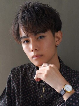 メンズサロン ガウディ 博多店(men's salon Gaudi) ニュアンスパーマ×メンズ刈り上げツーブロックマッシュ