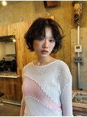 ショートボブ/ミニボブ/ニュアンスパーマ/顔周りカット/20代30代