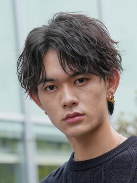 エリマ 横浜西口(elima) 横浜西口メンズパーマツイストスパイラルパーマ波巻きパーマ緩め