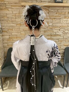 成人式/卒業式セット☆和装/袴/パール/リボンアレンジ/まとめ髪